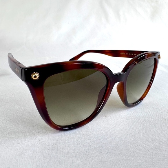 New LANVIN Butterfly Women’s Sunglasses LNV602S Tortoiseshell NWOT Made in Italy - Picture 7 of 11